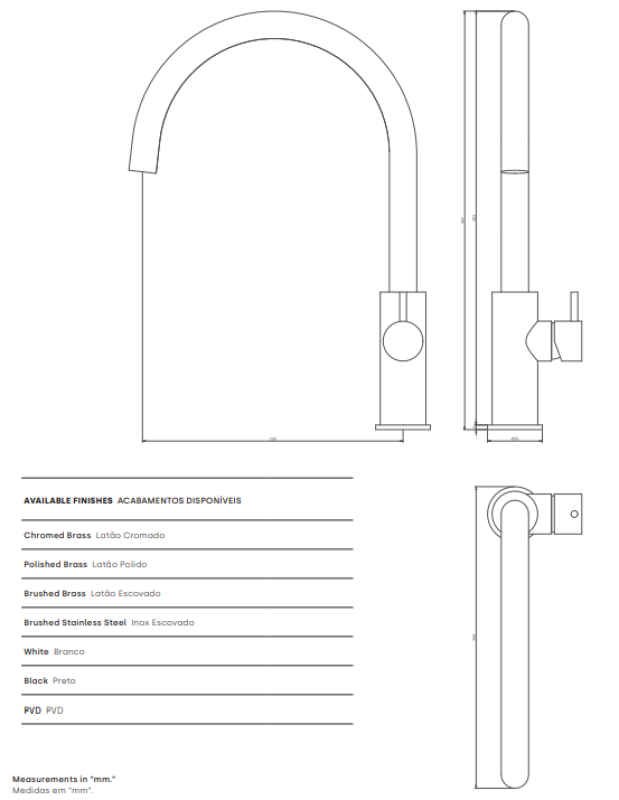 Waterevolution Flow köksblandare med rund svängbar pip svart T158UPR