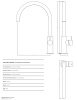 Waterevolution Flow keukenmengkraan met ronde draaibare uitloop wit T158UBR