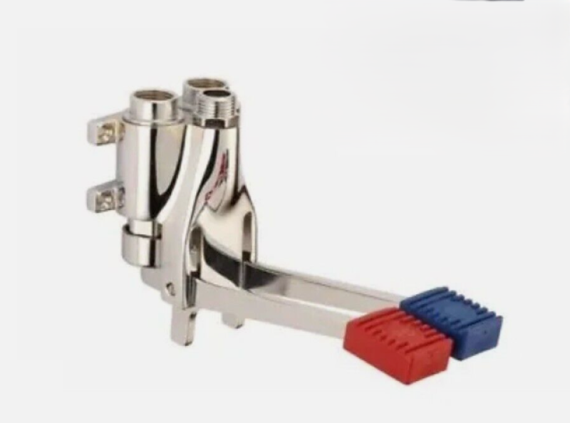 PB Pedal Line Dubbel Fotpedal Blandare Krom för Väggmontering 1208969759