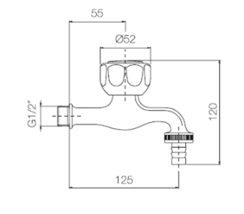 PB Garden Kran med Trädgårdsslanganslutning 1208969798