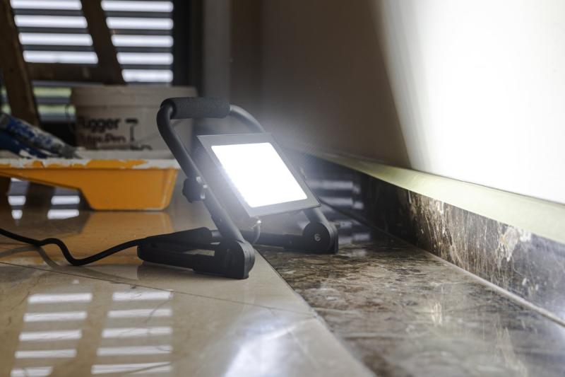 NELI Bärbar Strålkastare, LED, 30W, 2700lm, 6400K, AC220-240V, IP65, 1.5m kabel