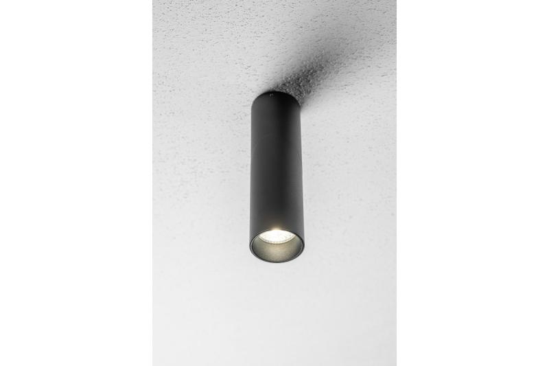 Taklampa VIRGO, max. 250V, 50/60Hz, 57x152mm, IP20, max. 20W, Rund, Svart