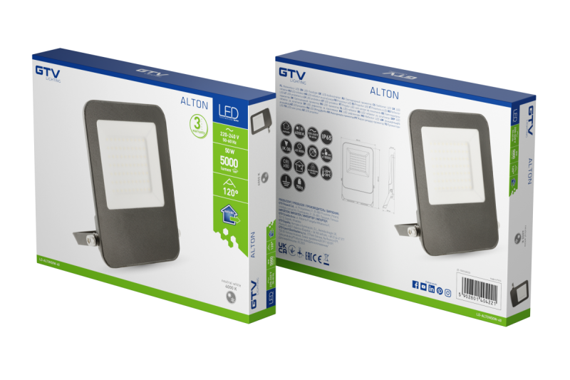 Strålkastare ALTON, LED, 50W, 5000lm, 4000K, AC220-240V, IP65