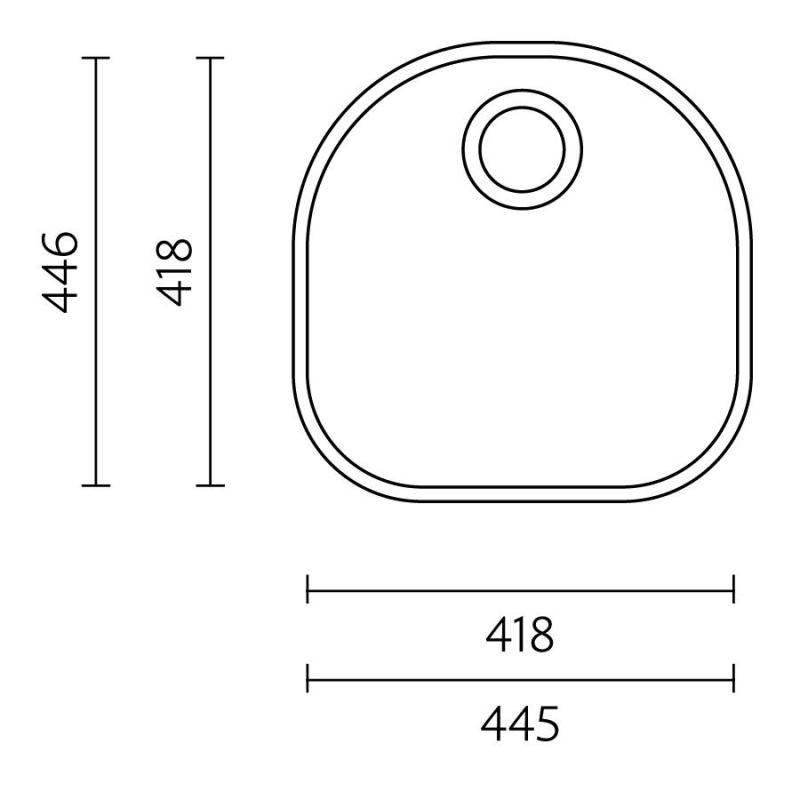 Banka Denver rostfritt stål diskho 41 x 41 cm underbyggnad 1208970049