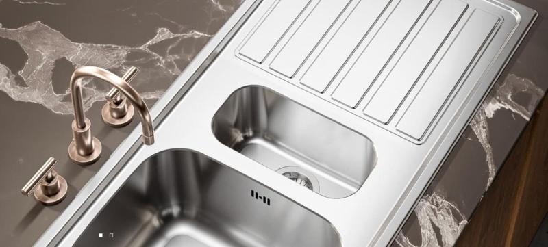 Halifax RVS diskbänk med dubbla hoar ovanpå 80x45 cm 1208970060