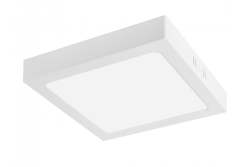 G-TECH FABRO Downlight, LED, 18W, 1800lm, 4000K, AC220-240V, IP40, surface-mounted, square, white