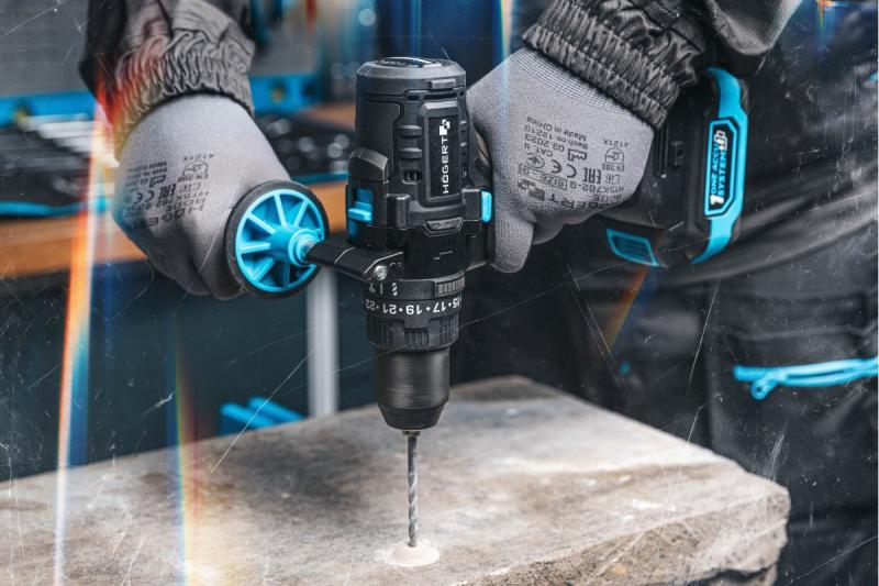 Högert kraftfull sladdlös slagborrmaskin, borstlös, 18V