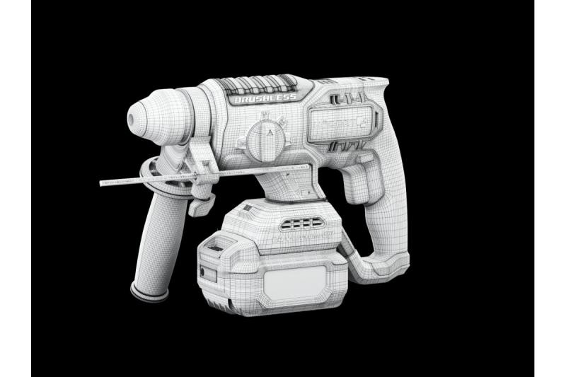 HÖGERT sladdlös borrhammare, borstlös, 18V, med mejsel funktion