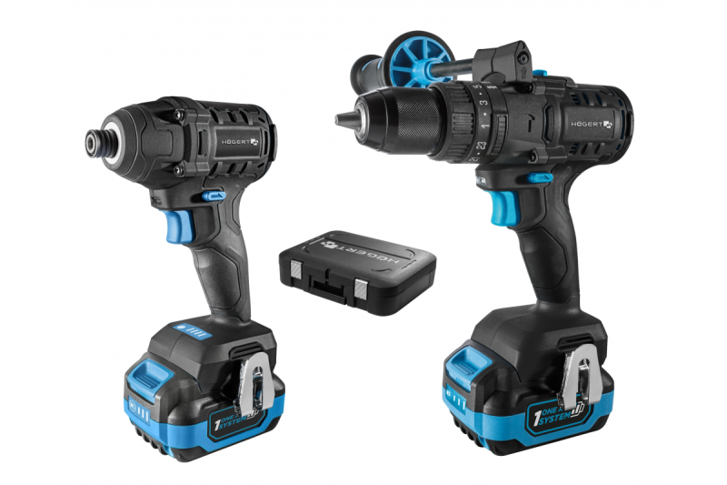 HÖGERT slagskruvdragarsats 200 Nm 18V med borstlös motor.