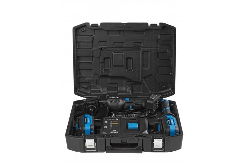 HÖGERT Sladdlös vinkelslip med paddelbrytare, 125MM, 18V - Set (batteri, laddare, tillbehör)