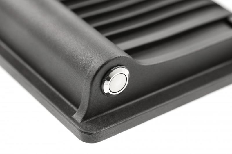 Solflodljus LUMOS II, LED, 2000lm, 6400K, 2600mAh utbytbar, IP65, svart