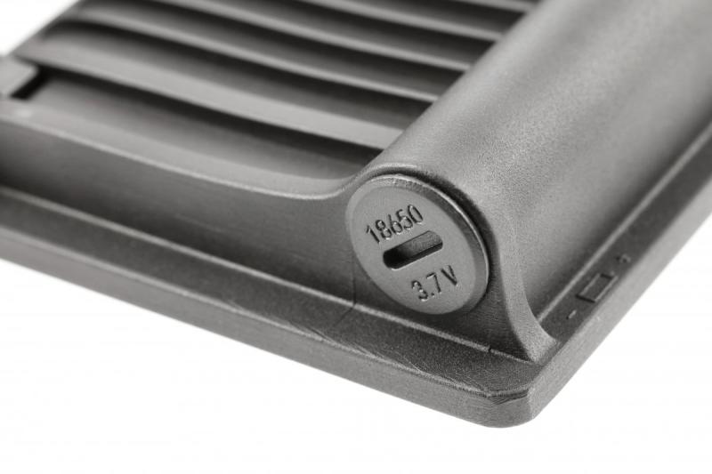 Solflodljus LUMOS II, LED, 2000lm, 6400K, 2600mAh utbytbar, IP65, svart