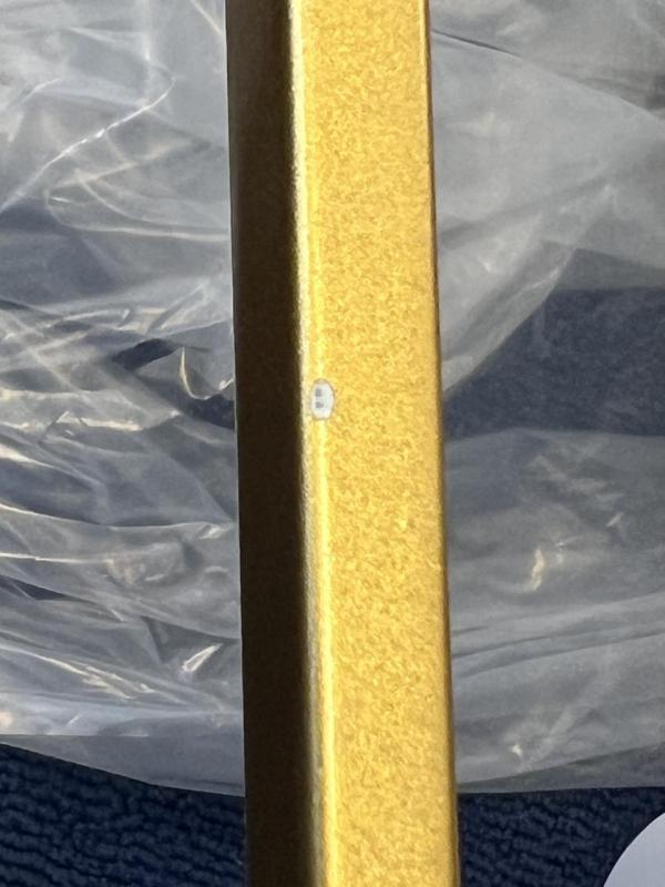 OUTLET Ram Skadad Dekor Avelin taklampa med guld rektangulärt ram bred 80 cm 2287