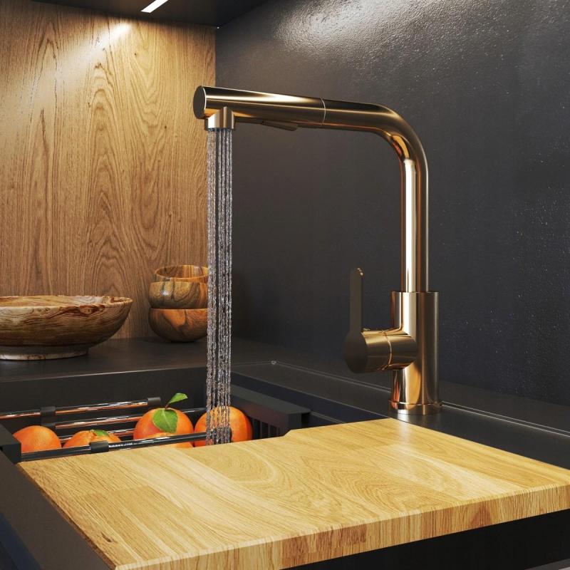 Graniteland Celeste Köksblandare Koppar med Utdragbar Pip och Dubbel-Funktion Handdusch 1208970665