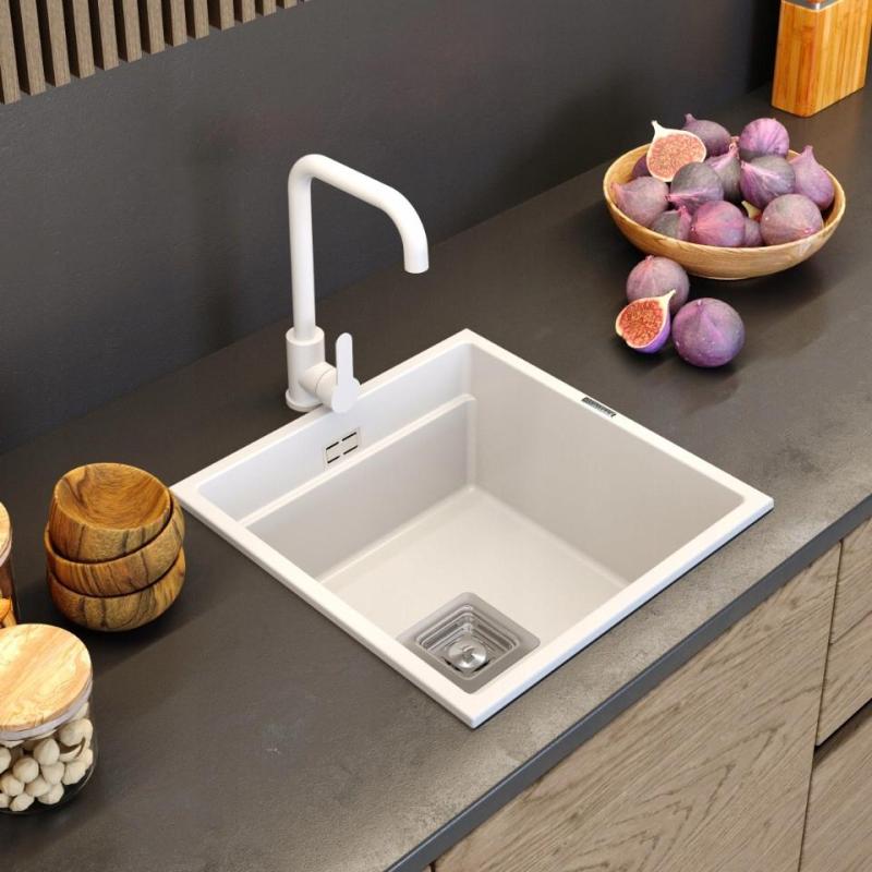 Graniteland Stellar Köksblandare Vit med svängbar pip 1208970668