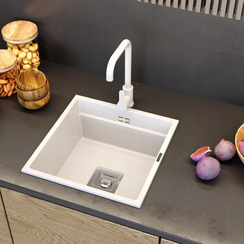 Graniteland Stellar Köksblandare Vit med svängbar pip 1208970668