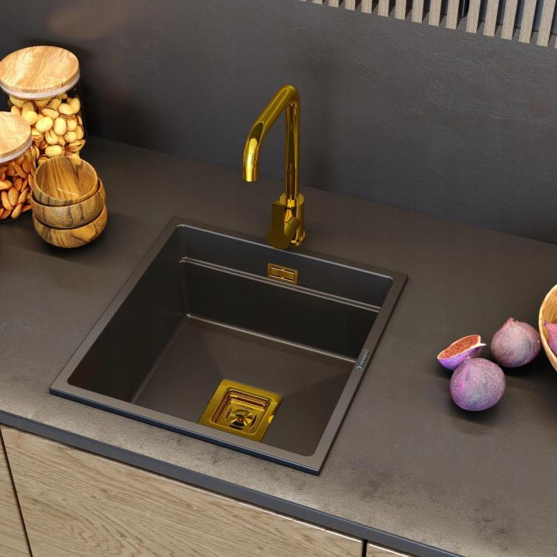 Graniteland Stellar Köksblandare Guld med svängbar pip 1208970673