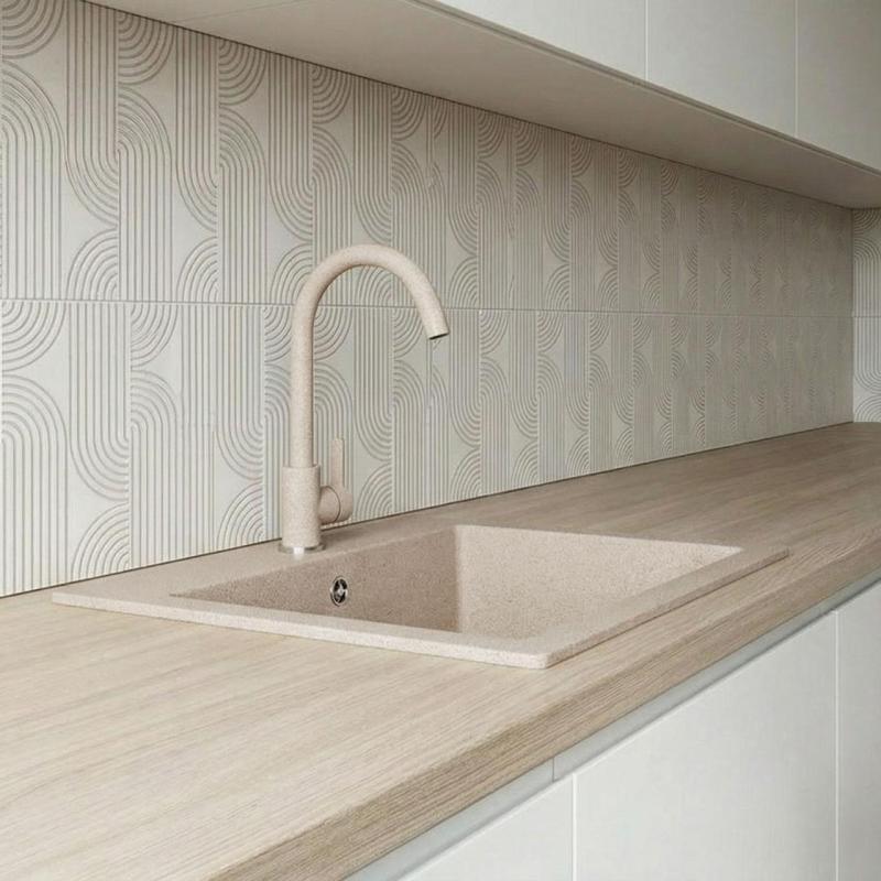 Graniteland Veritas Köksblandare Beige sand med svängbar pip 1208970679