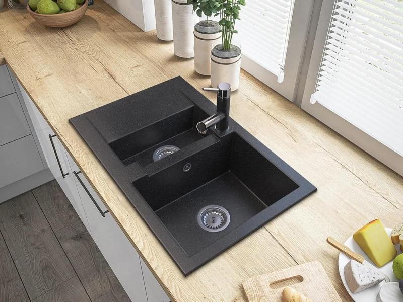 Graniteland Ceres Köksblandare Granit utseende med Utdragbar Pip och Dubbel-Funktion Handdusch 1208970706