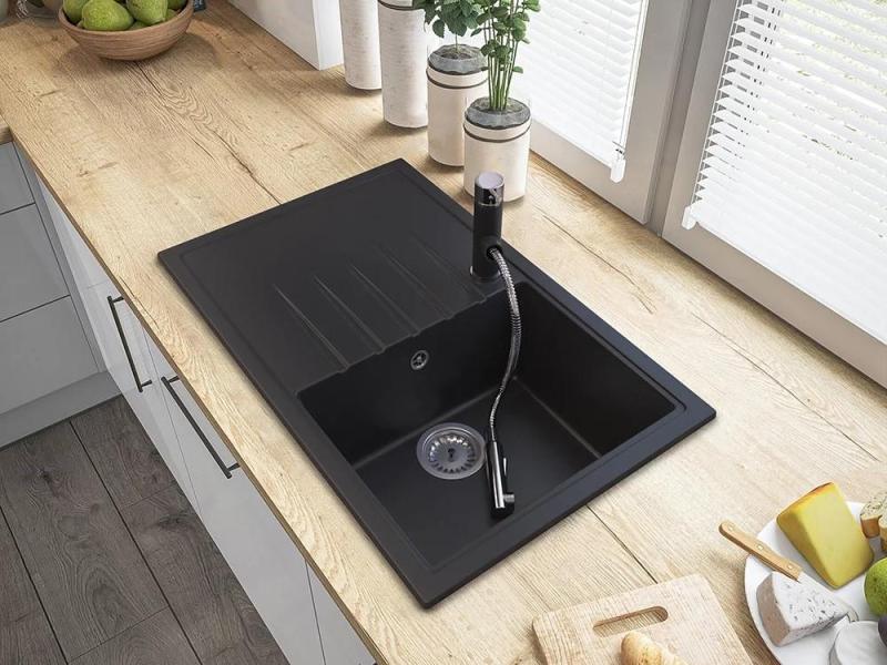 Graniteland Ceres Köksblandare Svart med Utdragbar Utlopp och Dubbel-Funktion Handdusch 1208970707