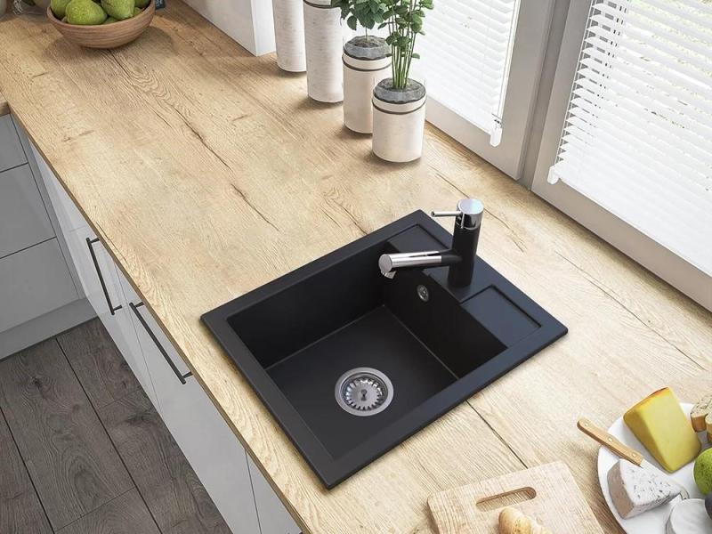 Graniteland Ceres Köksblandare Svart med Utdragbar Utlopp och Dubbel-Funktion Handdusch 1208970707