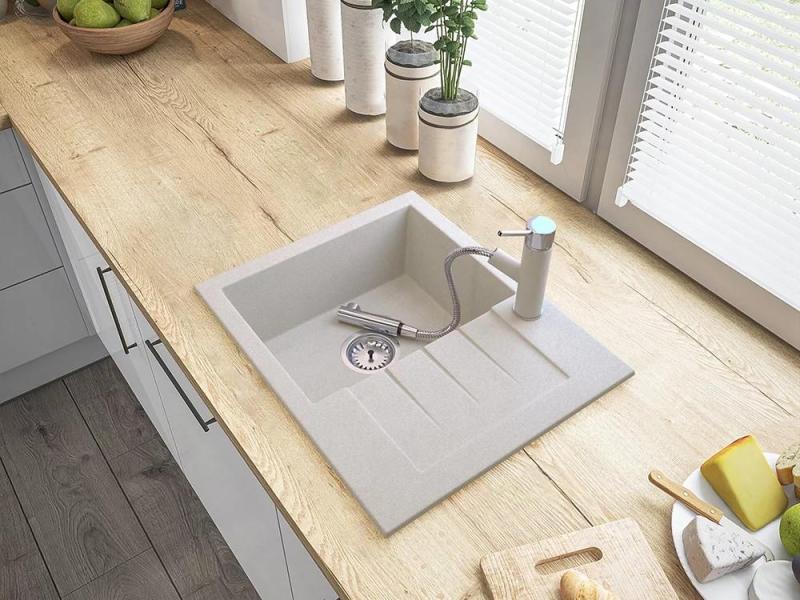 Graniteland Ceres Köksblandare Beige sand med Uttagbar Pip och Dubbelfunktion Handdusch 1208970708