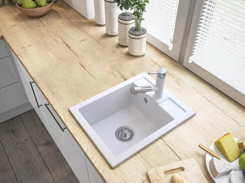 Graniteland Ceres Köksblandare Vit med Utdragbar Pip och Dubbel-Funktion Handdusch 1208970709