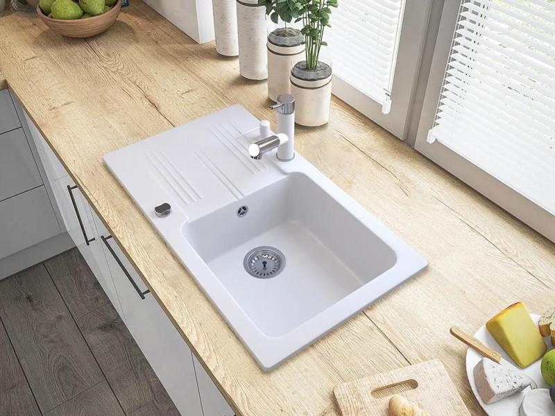 Graniteland Ceres Köksblandare Vit med Utdragbar Pip och Dubbel-Funktion Handdusch 1208970709