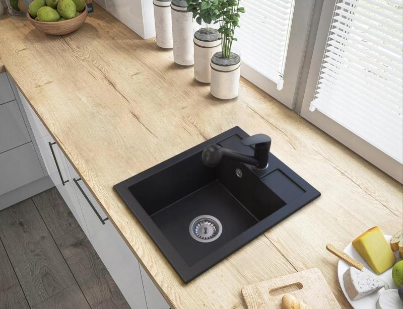 Graniteland Rhea Köksblandare Svart med Utdragbar Pip och Dubbel-Funktions Handdusch 1208970711