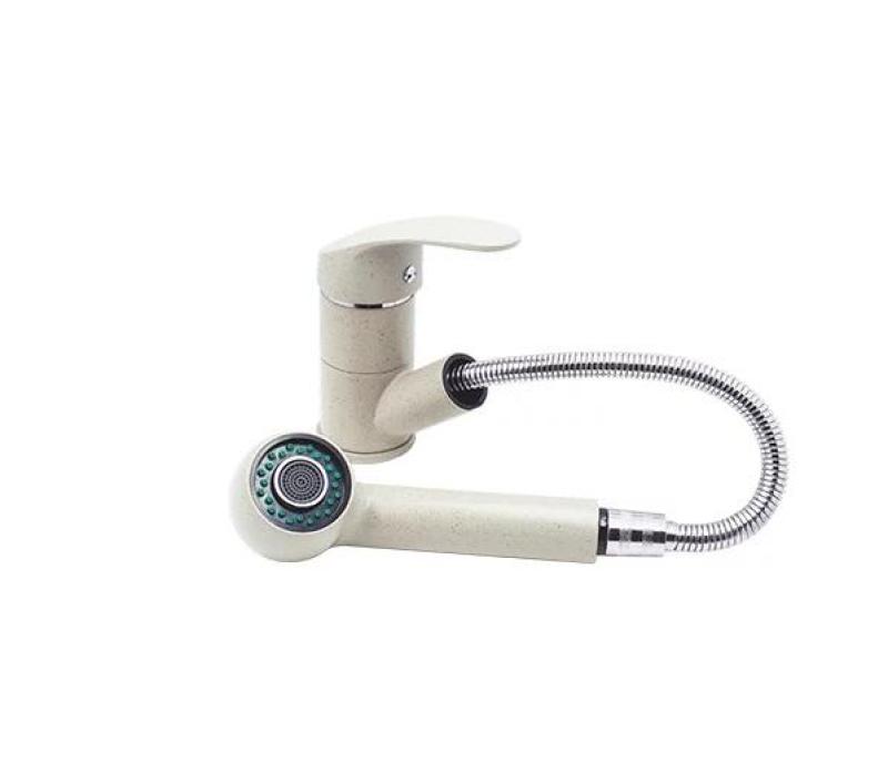 Graniteland Rhea Köksblandare Beige sand med Utdragbar Pip och Dubbelfunktion Handdusch 1208970713