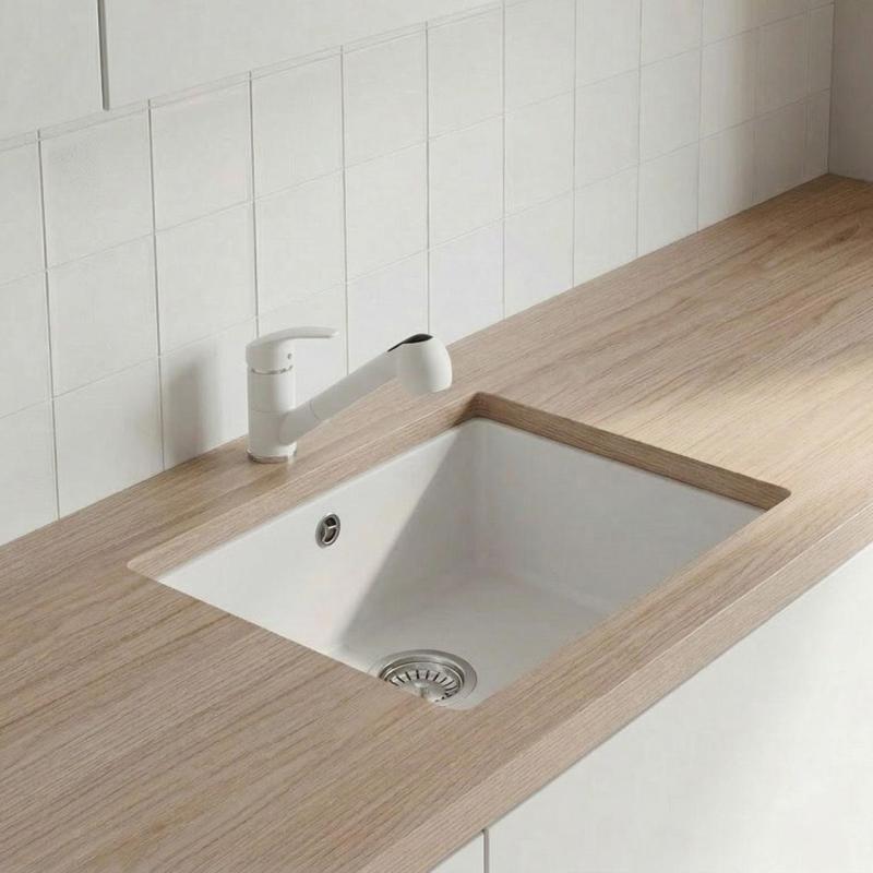 Graniteland Rhea Kökblandare Vit med Utdragbar Pip och Dubbel-Funktion Handdusch 1208970714