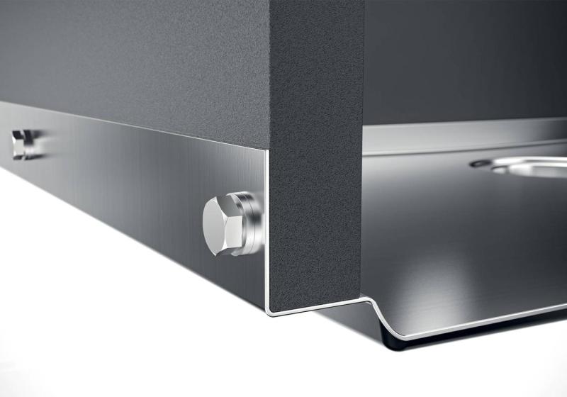 Foster Phantom Base Rostfritt Stål Bottenplatta Bänkskiva Diskho 50x40cm för Inbyggnad i Keramik natursten och Solidsurface tjocklek 12mm 1208970720