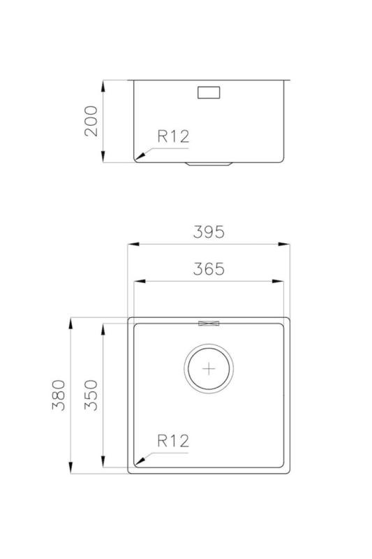 Foster L35 Special 35 cm lång rostfri diskho 365 x 350 mm undermonterad 1208970722