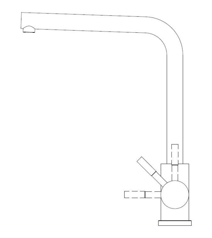 Pure.Sink Prestige Kombinationsset Gun metal diskbänk 50x40 cm med Gun metal Kökskran 1208970763