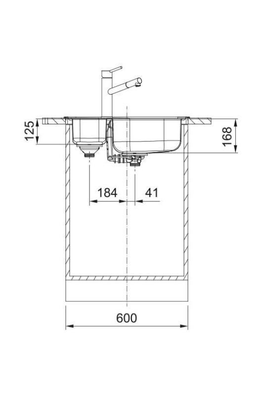 Franke Spark SKX 660 1,5 RVS Diskbänk omvändbar Montering 62x49cm 101.0714.455