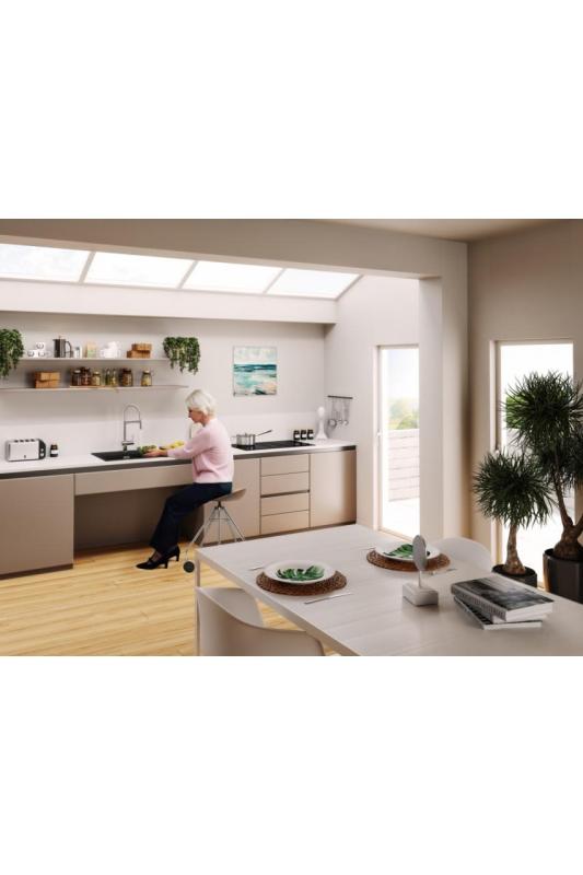 Franke Maris MRG 610-60 Care Fragranite Stone grey ytligt funktionshindrade Diskbänk 635 x 559 mm Överbyggnad med Kranhålsbänk 114.0729.486