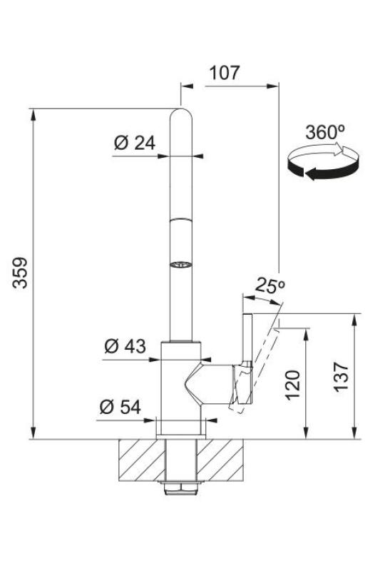 Franke Lina Köksblandare Krom med Uttagbar Handdusch 115.0693.229