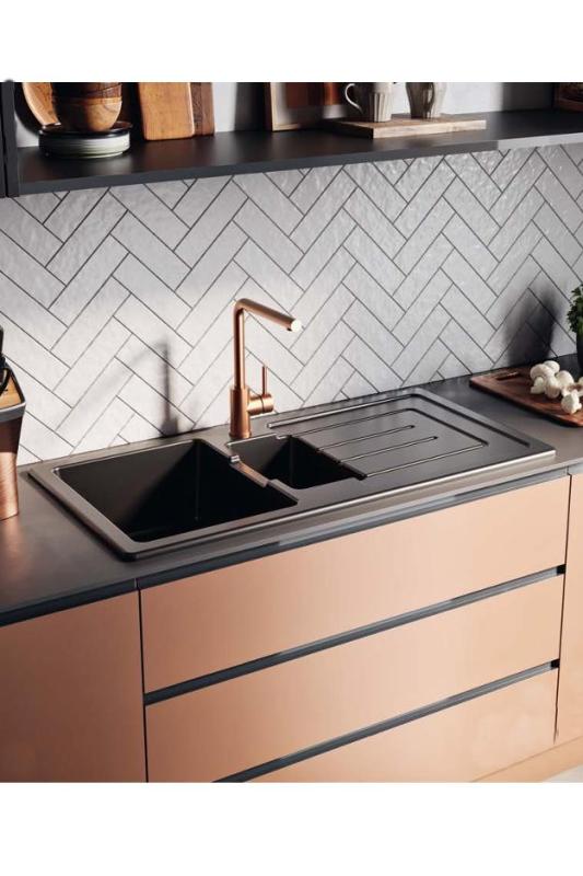 Ausmann Ceramic Sylva 1,5 Keramisk Vit Diskho med Avrinningsdel 1000 x 500 mm 1208971126