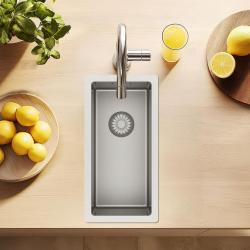 Pure.Sink Exclusivo liten RVS diskho 18x40 cm 10mm radie underbyggnad, plan inbyggnad och överbyggnad PEX1840-02