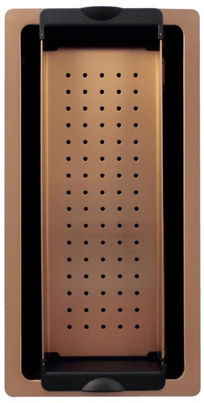 Pure.Sink Exclusivo liten koppar diskho 18x40 cm 10mm radie undermontering, planmontering och överbyggnad PEX1840-62