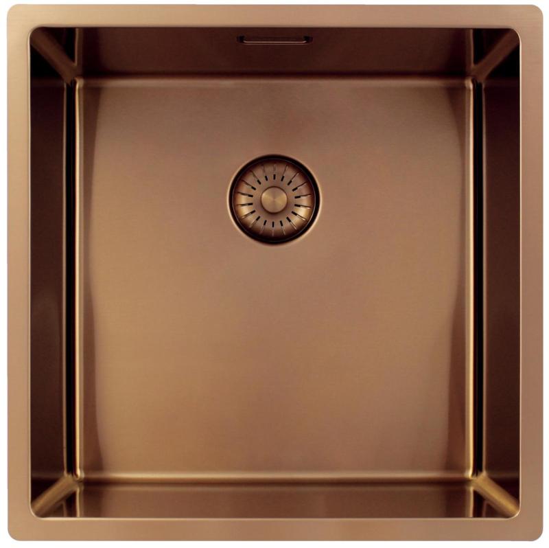 Pure.Sink Exclusivo Koppar diskho 40x40 cm 10mm radie undermontering, planmontering och toppmontering PEX4040-62