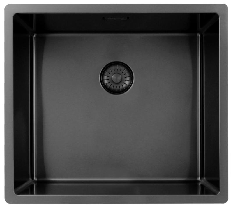 Pure.Sink Exclusivo Gun metal diskho 45x40 cm 10mm radie undermontering, planmontering och toppmontering PEX4540-61