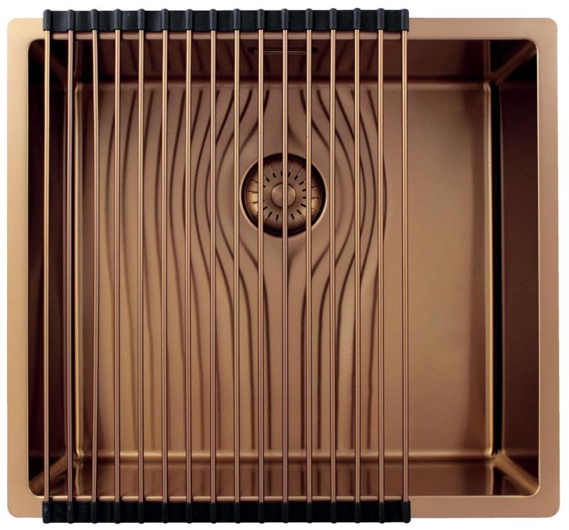 Pure.Sink Exclusivo Koppar diskho 45x40 cm 10mm radie underbyggnad, planbyggnad och överbyggnad PEX4540-62