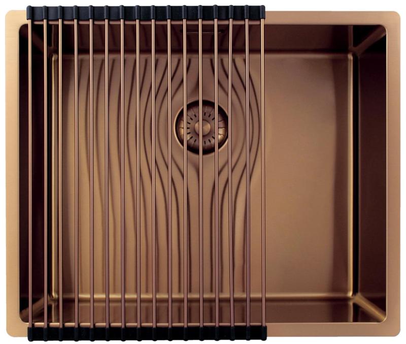 Pure.Sink Exclusivo Koppar diskho 50x40 cm 10mm radie underbyggnad, planbyggnad och överbyggnad PEX5040-62