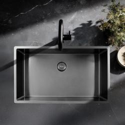 Pure.Sink Exclusivo stor rostfritt stål diskbänk 70x40 cm 10mm radie undermontering, planmontering och överbyggnad PEX7040-02