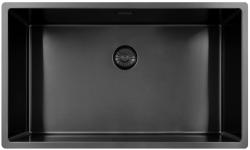 Pure.Sink Exclusivo stor Gun metal diskho 70x40 cm 10mm radie undermontering, planmontering och övermontering PEX7040-61