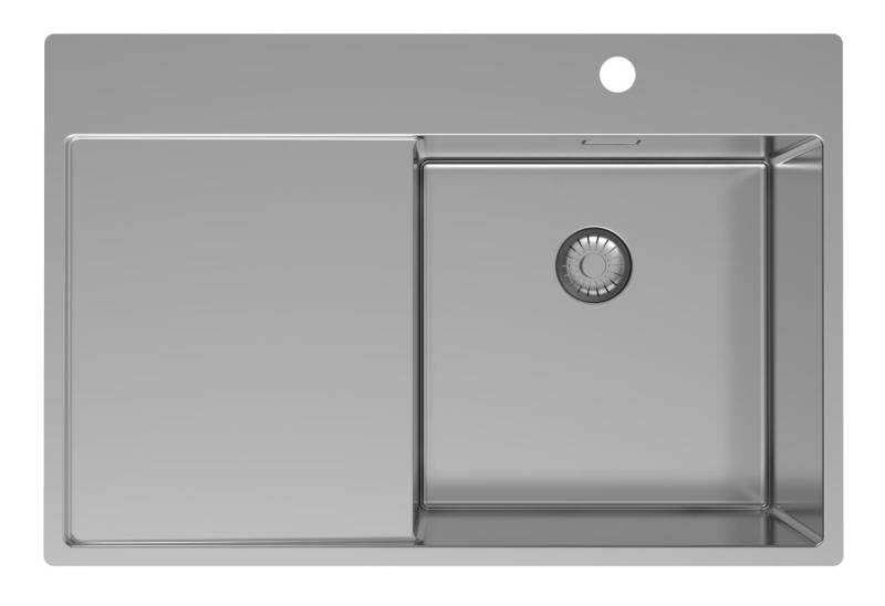 Pure.Sink Exclusivo RVS diskho med avrinningsdel 78x52 cm Tapwing till höger PEX4078RT-02