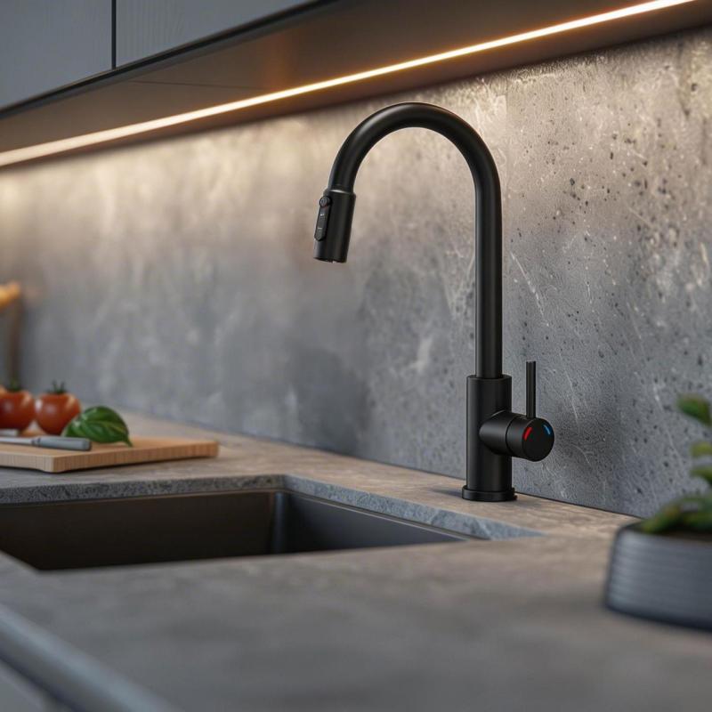 Quadri Viora Köksblandare Svart 3-vägs med en extra anslutning för filtrerat vatten 1208971403