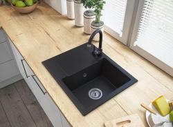 Graniteland Nex Granit svart diskho med avrinningsdel 574x464 mm 1208971428