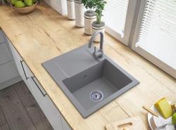 Graniteland Nex Granitgrå diskbänk med avrinningsdel 574x464 mm 1208971431